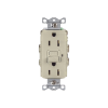 contacto de auto verificación gfci con interruptor de falla a tierra de 15 a 125 v 2 polos/ color marfil / nema 5 15r / grado industrial comercial.