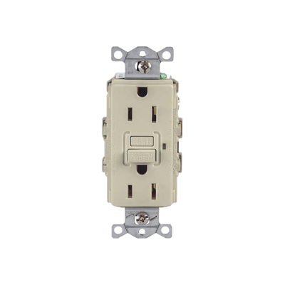 contacto de auto verificación gfci con interruptor de falla a tierra de 15 a 125 v 2 polos/ color marfil / nema 5 15r / grado industrial comercial. contacto de auto verificación gfci con interruptor de falla a tierra de 15 a 125 v 2 polos/ color marfil / nema 5 15r / grado industrial comercial.