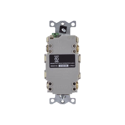 contacto de auto verificación gfci con interruptor de falla a tierra de 15 a 125 v 2 polos/ color marfil / nema 5 15r / grado industrial comercial. contacto de auto verificación gfci con interruptor de falla a tierra de 15 a 125 v 2 polos/ color marfil / nema 5 15r / grado industrial comercial.