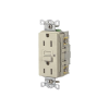 contacto de auto verificación gfci con interruptor de falla a tierra de 15 a 125 v 2 polos/ color marfil / nema 5 15r / grado industrial comercial.
