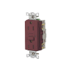 contacto de auto verificación gfci con interruptor de falla a tierra de 15 a 125 v 2 polos/ color rojo / nema 5 15r / grado industrial comercial.