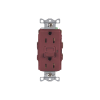 contacto de auto verificación gfci con interruptor de falla a tierra de 15 a 125 v 2 polos/ color rojo / nema 5 15r / grado industrial comercial.