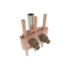 conector mecánico para 3 cables para calibre 4 awg 2/0 awg a tubería de 3/8" o varilla 5/8" 3/4" perno 3/8".