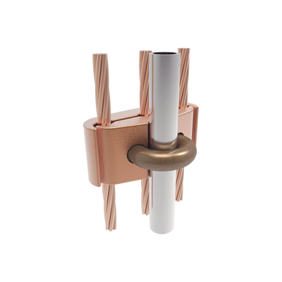conector mecánico para 3 cables para calibre 2/0 awg 250 kcmil a tubería de 3/8" o varilla 5/8" 3/4". conector mecánico para 3 cables para calibre 2/0 awg 250 kcmil a tubería de 3/8" o varilla 5/8" 3/4".