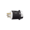 clavija industrial con bloqueo de media vuelta / 20 a 125 v ca / 2 polos 3 hilos / color blanco y negro / nema l5 20p.