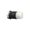conector industrial con bloqueo de media vuelta / 20 a 125 v ca / 2 polos 3 hilos / nema l5 20r / color blanco y negro.