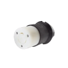 conector industrial con bloqueo de media vuelta / 20 a 125 v ca / 2 polos 3 hilos / nema l5 20r / color blanco y negro.