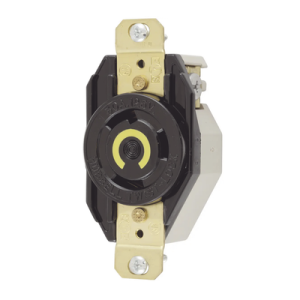 receptáculo de media vuelta industrial 30 a 125 v ca 2 polos 3 hilos (nema l5 30r) color negro.