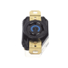 receptáculo de media vuelta industrial 30 a 250 v ca 2 polos 3 hilos (nema l6 30r) color negro.