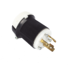 clavija industrial con bloqueo de media vuelta / 30 a 250 v ca / 2 polos 3 hilos / color blanco y negro / nema l6 30p.
