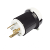 clavija industrial con bloqueo de media vuelta / 30 a 250 v ca / 2 polos 3 hilos / color blanco y negro / nema l6 30p.