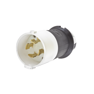 clavija con bloqueo de media vuelta industrial 30 a 600 v ca / 3 polos 4 hilos / nema l17 30p.