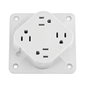 multicontacto dúplex con 6 salidas/ 15 a 125 v ca/ 2 polos 3 hilos / color blanco.