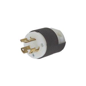 clavija industrial con bloqueo de media vuelta / 15 a 250 v ca / 2 polos 3 hilos / color blanco y negro / nema l6 15p.