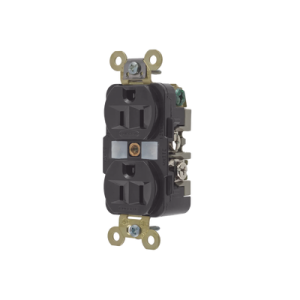 contacto dúplex 15 a 125 v / 2 polos 3 hilos/ color negro / nema 5 15r / grado industrial.