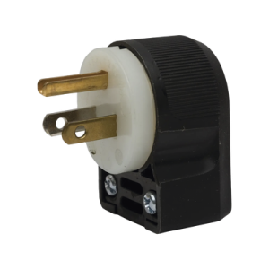 clavija entrada recta en angulo/ 15a 125v/ 2 polos 3 hilos/ nema 5 15p/ grado industrial comercial.