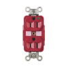 contacto dúplex 15 a, 125 v, 2 polos, 3 hilos, color rojo (nema 5 15r), grado hospital.