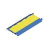 protector para cables de 5 canales truk trak / dimensiones 914 x 508 x 58.6 mm / color azul y amarillo.