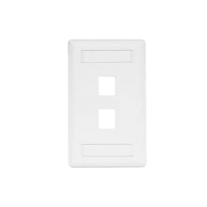 placa frontal para 2 puertos teléfono/datos/multimedia/ color blanco.
