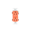 contacto dúplex conexión a tierra aislada/ 15a 125v/ 2 polos 3 hilos/ nema 5 15r /grado comercial/ color naranja.