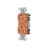 contacto dúplex conexión a tierra aislada/ 15a 125v/ 2 polos 3 hilos/ nema 5 15r /grado comercial/ color naranja.