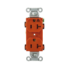 contacto dúplex conexión a tierra aislada/ 20 a 125 v/ 2 polos 3 hilos/ color naranja/ nema 5 20r/ grado comercial.