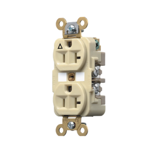 contacto dúplex conexión a tierra aislada/ 20 a 125 v/ 2 polos 3 hilos/ color marfil/ nema 5 20r/ grado industrial.