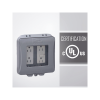 cubierta impermeable/ 2 unidades/ vertical/ servicio pesado/ expandible/ color gris.