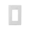 tapa para contacto rectangular/ tornillos no visibles / color blanco.