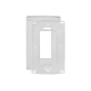 tapa para contacto rectangular/ tornillos no visibles / color blanco.