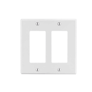 tapa para caja multigang / contacto doble / color blanco.