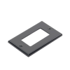 tapa para contacto dúplex color negro.