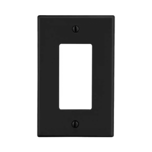 tapa para contacto dúplex color negro.