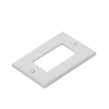 tapa para contacto rectangular color blanco.