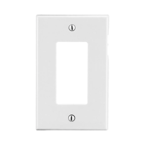 tapa para contacto rectangular color blanco.