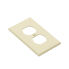 placa de pared para contacto duplex color marfil.