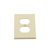 placa de pared para contacto duplex color marfil.