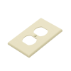 placa de pared para contacto duplex color marfil.