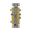 interruptor residencial 15 a 120 277 v, 1 polo 3 vías, cableado lateral, color blanco.