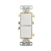 interruptor residencial 15 a 120 277 v, 1 polo 3 vías, cableado lateral, color blanco.