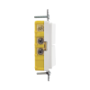 interruptor residencial 15 a 120 277 v, 1 polo 3 vías, cableado lateral, color blanco.