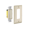 interruptor unipolar residencial 15 a 120 277 v / cableado lateral y trasero / color marfil.