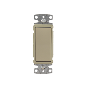 interruptor unipolar residencial 15 a 120 277 v / cableado lateral y trasero / color marfil.