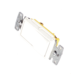 interruptor unipolar residencial 15 a 120 277 v, cableado lateral y trasero, color blanco.