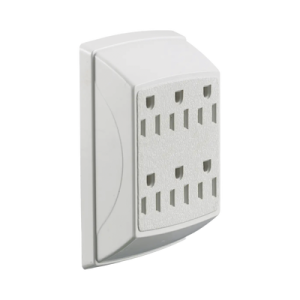 multicontacto dúplex con 6 salidas/ 15 a 125 v ca/ 2 polos 3 hilos / color blanco.