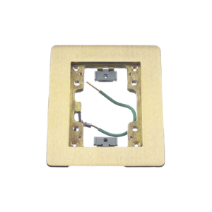 mmarco d/laton cepillado p/caja d/piso rectangular para 1 gang, 6 in x 4.85 in.