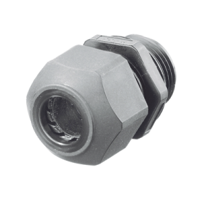 conector de cable, estilo europeo, para conductores de 0.17" a 0.45", para conduit 1/2", color gris.