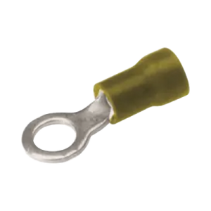 zapata terminal de ojillo para tornillo 3/16 in (5 mm) calibre 12 10 awg con aislamiento de vinilo.
