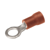 zapata terminal de ojillo para tornillo 1/8 in (3 mm) calibre 22 16 awg con aislamiento de vinilo.