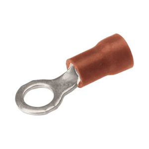 zapata terminal de ojillo para tornillo 1/8 in (3 mm) calibre 22 16 awg con aislamiento de vinilo.